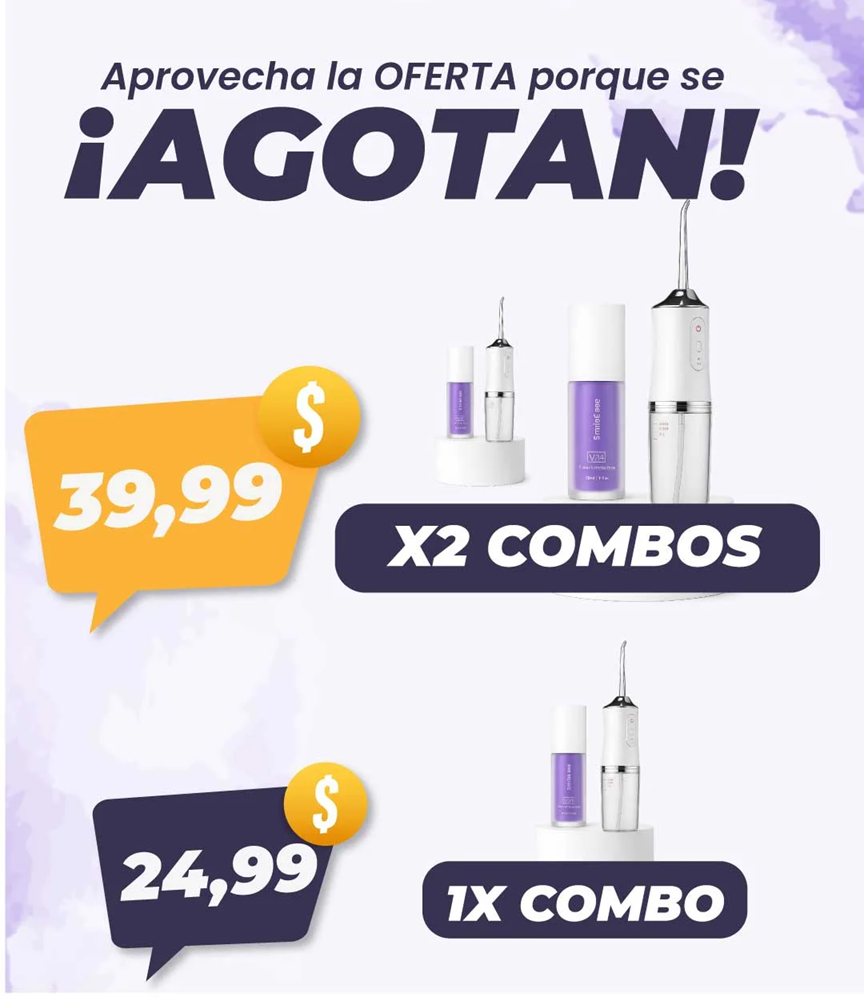 🎉 Irrigador Dental gratis tu Pasta Teeth Whitening Blanqueadora 🌟