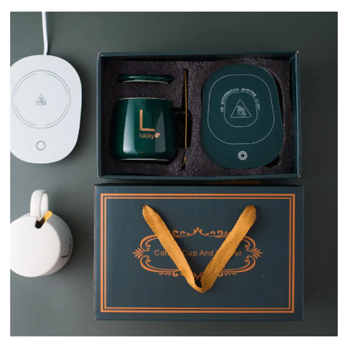 TAZA ➕CALENTADORA➕CUCHARA