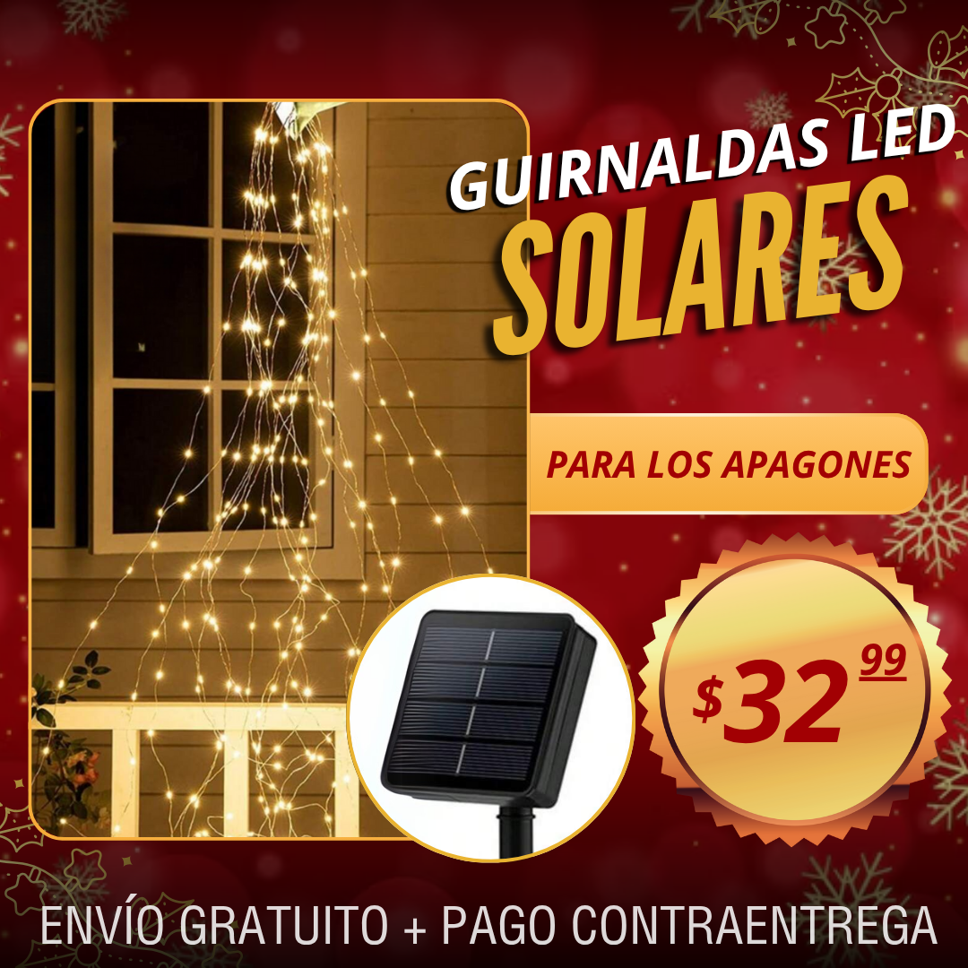 LUCES NAVIDAD 200 FOCOS SOLAR PRO