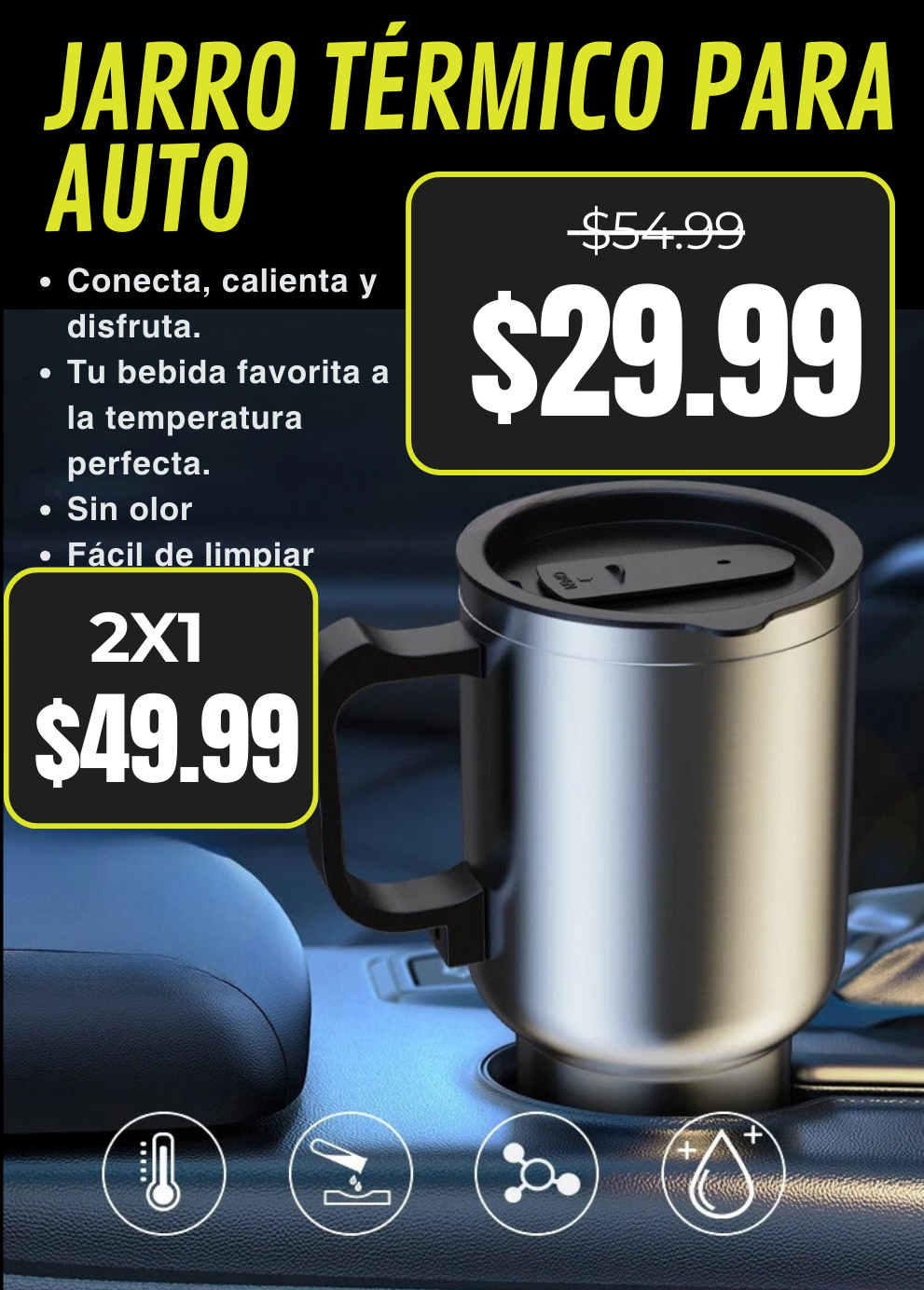 🚗☕ ¡Jarro térmico para autos! 🌟