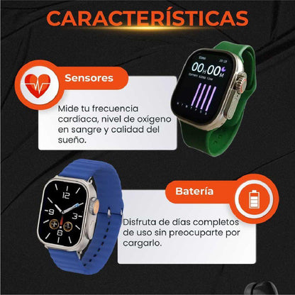 Transforma tu estilo y bienestar con el Smartwatch ZT22 Ultra 2 – ¡Ahora con 7 correas intercambiables y auriculares inalámbricos incluidos!