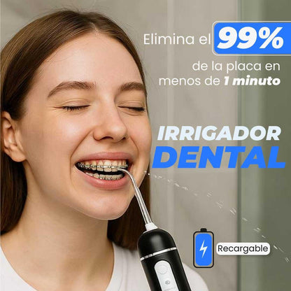 Elimina el 99.9% de la placa y el sarro en solo 1 minuto al día con el Irrigador Dental 4B