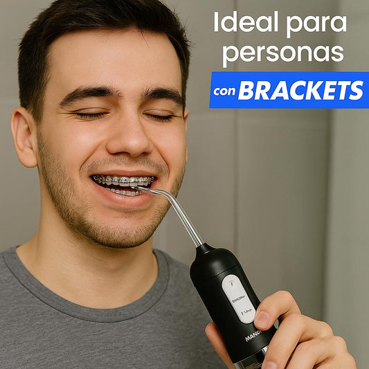 Elimina el 99.9% de la placa y el sarro en solo 1 minuto al día con el Irrigador Dental 4B