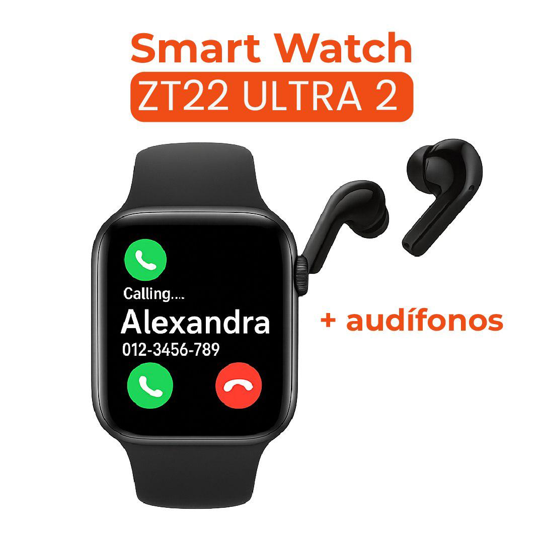 Transforma tu estilo y bienestar con el Smartwatch ZT22 Ultra 2 – ¡Ahora con 7 correas intercambiables y auriculares inalámbricos incluidos!